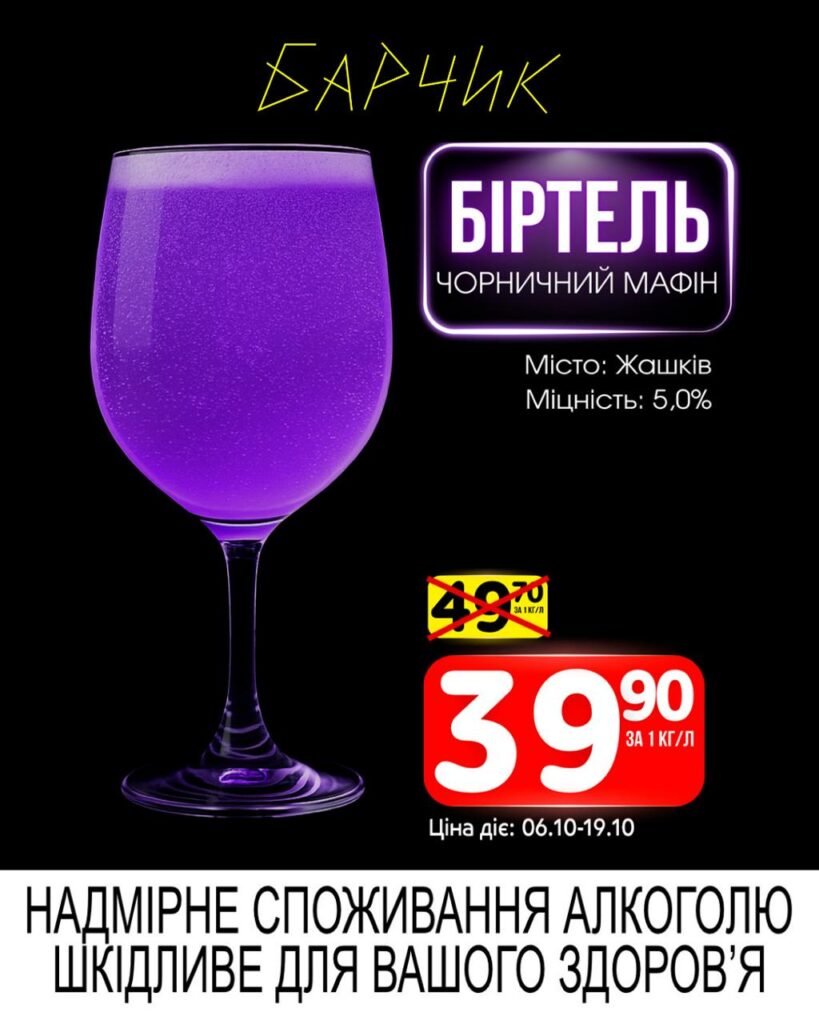 Біртель Чорничний мафін Барчик Акції з 06.10 по 19.10.25