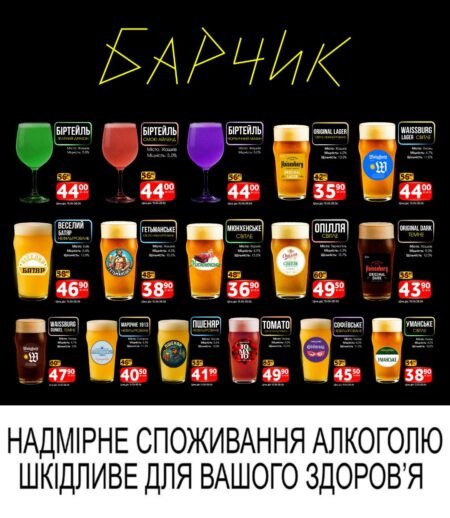 Барчик Акції на Розливне пиво із 15 по 28 червня 2026 року
